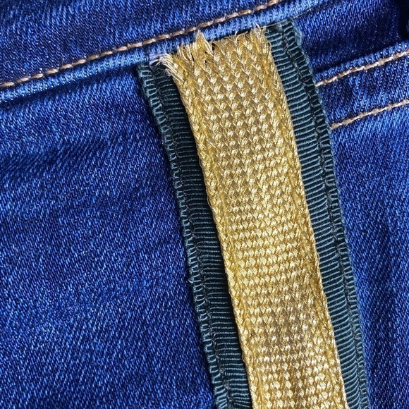 VERONICA BEARD Carolyn 10โ Baby Boot Metallic Gold Stripe Jeans, Size 25 - Picture 9 of 15